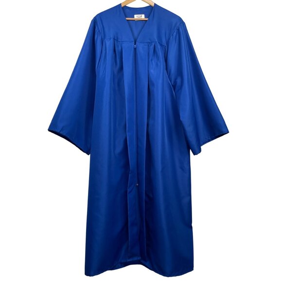 Commencement Robe Jostens | Other | Jostens Satin Royal Blue Lightweight Commencement ...